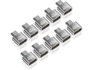USB C to USB Adapter 10Gbps, Type C Male to A Female Extension Adapater Support Data Transfer and Charging for Phone, Laptop, USB Keyboard 4 Pack (Silver) 10 Pack USB C to USB Adapter 10Gbps, Type C Male to A Female Extension Adapater Support Data Transfer and Charging for Phone, Laptop, USB Keyboard 4 Pack (Silver) 10 Pack