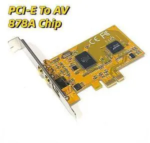PCIE 878A Capture Card PCI-E 878 Sonography Medical Image 2 PORTS AV Svhs Terminal Connector Video Capture Card SDK2000 1394 PCIE 878A Capture Card PCI-E 878 Sonography Medical Image 2 PORTS AV Svhs Terminal Connector Video Capture Card SDK2000 1394