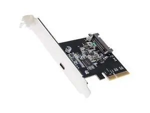 USB 3.2 PCI Express Expansion Card PCI-E 4X To USB3.2 Gen2 X2 Type-C 20Gbps SATA Powered Asmedia ASM3242 Color: White USB 3.2 PCI Express Expansion Card PCI-E 4X To USB3.2 Gen2 X2 Type-C 20Gbps SATA Powered Asmedia ASM3242 Color: White