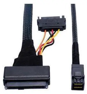 Internal 12G HD Mini SAS SFF-8643 to U.2 SFF-8639 NVMe PCIe SSD Adapter Cable with SATA Power for Mainboard Intel SSD 750 p3600 p3700 U2 SFF8639 - 1.0 Meter Internal 12G HD Mini SAS SFF-8643 to U.2 SFF-8639 NVMe PCIe SSD Adapter Cable with SATA Power for Mainboard Intel SSD 750 p3600 p3700 U2 SFF8639 - 1.0 Meter
