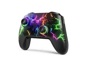 VOYEE Switch Controllers Compatible with Switch/Lite/OLED/PC Windows, 1000mAh Programmable RGB Lightning LED, Wireless Pro Controller with One Key Pairing/Wake Up/Turbo/Vibration VOYEE Switch Controllers Compatible with Switch/Lite/OLED/PC Windows, 1000mAh Programmable RGB Lightning LED, Wireless Pro Controller with One Key Pairing/Wake Up/Turbo/Vibration