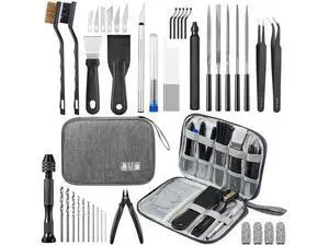 51Pcs 3D Printer Tool Kit with Storage Case, 3D Printing Accessories Including Deburring Tool, Scraper, Wire Knife, Metal Files, Brushes, Hand Drill & Tweezers, Compatible with All FDM 3D Printers 51Pcs 3D Printer Tool Kit with Storage Case, 3D Printing Accessories Including Deburring Tool, Scraper, Wire Knife, Metal Files, Brushes, Hand Drill & Tweezers, Compatible with All FDM 3D Printers