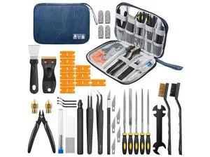 50-Piece 3D Printer Tool Kit, 3D Printing Accessories Compatible with FDM/SLA Printers, Including Nozzle Cleaning Kit, Scraper, Deburring Tool, Files, Brushes, with Storage Case, Starter Kit 50-Piece 3D Printer Tool Kit, 3D Printing Accessories Compatible with FDM/SLA Printers, Including Nozzle Cleaning Kit, Scraper, Deburring Tool, Files, Brushes, with Storage Case, Starter Kit