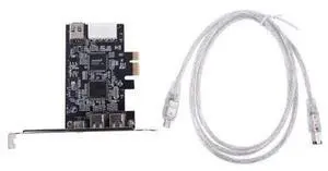 D7YC PCIe 3 Ports Firewire Cable Expansion Card PCI Express 1394B & 1394A TI XIO2213B Chipset Adapter D7YC PCIe 3 Ports Firewire Cable Expansion Card PCI Express 1394B & 1394A TI XIO2213B Chipset Adapter