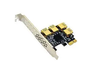 1pc PCIe 1 to 4 PCI Express 16X Slots Riser Card PCI-E 1X to External 4 PCI-e USB 3.0 Adapter Extension Card Multiplier Adapter 1pc PCIe 1 to 4 PCI Express 16X Slots Riser Card PCI-E 1X to External 4 PCI-e USB 3.0 Adapter Extension Card Multiplier Adapter