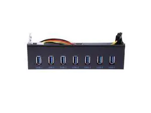 7 Port USB 3.0 Hub 5Gbs 5.25inch CD-ROM Drive Bay CD ROM Front Panel for Computer Case+USB 3.0 19-pin Header to Type-A Male Ca 7 Port USB 3.0 Hub 5Gbs 5.25inch CD-ROM Drive Bay CD ROM Front Panel for Computer Case+USB 3.0 19-pin Header to Type-A Male Ca