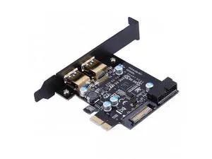 USB 3.0 PCI-E 2 Port PCI Express Expansion Card 19-Pin Power Connector USB 3.0 PCI-E 2 Port PCI Express Expansion Card 19-Pin Power Connector