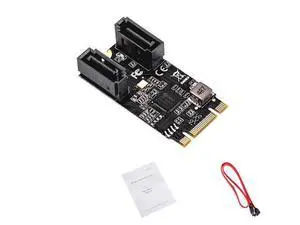 2 Port SATA III 6gb/s M.2 21x41mm M Key and B Key Controller Adapter Card SATA 6G Internal 2 Port SATA III 6gb/s M.2 21x41mm M Key and B Key Controller Adapter Card SATA 6G Internal