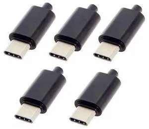 NGFF 5pcs/lot DIY 24pin USB Type C USB-C Male OTG Host Type 5.1k Resistor with Black Housing Cover NGFF 5pcs/lot DIY 24pin USB Type C USB-C Male OTG Host Type 5.1k Resistor with Black Housing Cover