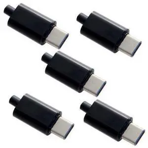CYDZ CY 5set DIY 24pin USB 3.1 Type C USB-C Male Plug Connector SMT type with Black Housing Cover CYDZ CY 5set DIY 24pin USB 3.1 Type C USB-C Male Plug Connector SMT type with Black Housing Cover