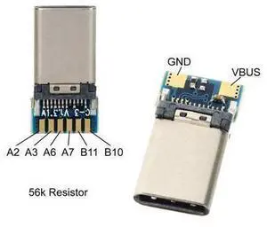 DIY 24pin USB 3.1 Type C USB-C Male Plug Connector SMT type with PC Board DIY 24pin USB 3.1 Type C USB-C Male Plug Connector SMT type with PC Board
