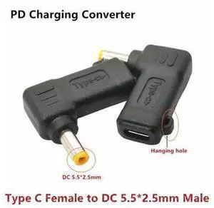 Adaptateur de charge USB type-c femelle vers cc, 65W, 5.5mm x 2.5mm, pour Lenovo IdeaPad Z560 Z570 Z575 Z565 U310 U400 Adaptateur de charge USB type-c femelle vers cc, 65W, 5.5mm x 2.5mm, pour Lenovo IdeaPad Z560 Z570 Z575 Z565 U310 U400