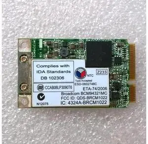 BCM94321MC Dual-Band 802.11n PCI Express Mini Wifi Card For Lenovo Thinkpad 3000 N100 N200 C200 Series, FRU: 42T0843 42T0847 BCM94321MC Dual-Band 802.11n PCI Express Mini Wifi Card For Lenovo Thinkpad 3000 N100 N200 C200 Series, FRU: 42T0843 42T0847