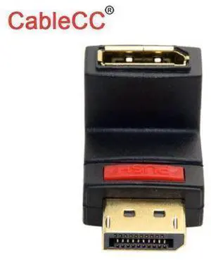 90 Degree Up Angled DP DisplayPort Male to Female Extension Adapter 90 Degree Up Angled DP DisplayPort Male to Female Extension Adapter