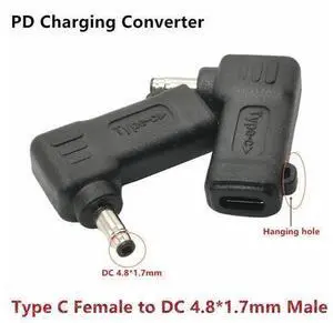 Adaptateur de charge USB femelle 65W PD vers DC 4.8mm x 1.7mm, alimentation mâle pour pavillon DV2000 DV4000 DV5000 DV6000(4817a) Adaptateur de charge USB femelle 65W PD vers DC 4.8mm x 1.7mm, alimentation mâle pour pavillon DV2000 DV4000 DV5000 DV6000(4817a)