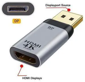 DisplayPort DP Source to HDTV Sink Displays 4K@60hz Ultra HD Converter Adapter for Laptop HDTV DisplayPort DP Source to HDTV Sink Displays 4K@60hz Ultra HD Converter Adapter for Laptop HDTV