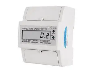 Overload 30-100A 230V AC Single Phase 2 Wire Digital Wattmeter Electricity Cost Measuring Meter DIN Rail Mount Overload 30-100A 230V AC Single Phase 2 Wire Digital Wattmeter Electricity Cost Measuring Meter DIN Rail Mount