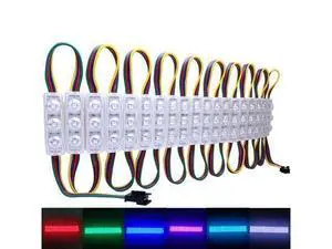 DC 12V 5050 RGB LED Module IP68 Waterproof Injection Lens Advertising Light Changeable Color Sign Backlight Outdoor LED String DC 12V 5050 RGB LED Module IP68 Waterproof Injection Lens Advertising Light Changeable Color Sign Backlight Outdoor LED String