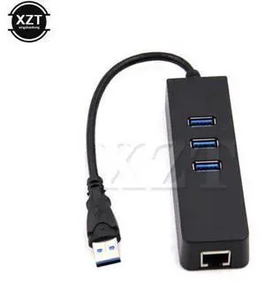 1PCS 3 Port USB 3.0 Hub 10/100/1000 Mbps RJ45 Gigabit Ethernet LAN Wired Network High speed 1PCS 3 Port USB 3.0 Hub 10/100/1000 Mbps RJ45 Gigabit Ethernet LAN Wired Network High speed