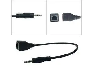 Câble Audio mâle vers prise Rj45, adaptateur Ethernet, câble court de 25cm, 3.5Mm, 1/8" Câble Audio mâle vers prise Rj45, adaptateur Ethernet, câble court de 25cm, 3.5Mm, 1/8"