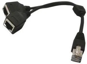 Câble de réseau Ethernet LAN avec 1 prise mâle vers 2 femelles, adaptateur Y facile et stable, RJ45, transmission en Cat5e, Cat5, Cat6 Câble de réseau Ethernet LAN avec 1 prise mâle vers 2 femelles, adaptateur Y facile et stable, RJ45, transmission en Cat5e, Cat5, Cat6