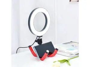 10" Led Selfie Ring Light with Flexible Tripod 360-Degree Rotation Ballhead and Phone Clip Holder for Live Broadcast 10" Led Selfie Ring Light with Flexible Tripod 360-Degree Rotation Ballhead and Phone Clip Holder for Live Broadcast