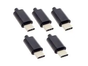 5pcs/lot Black Housing Cove DIY 24pin Type C OTG Host Type 5.1k Resistor 5pcs/lot Black Housing Cove DIY 24pin Type C OTG Host Type 5.1k Resistor