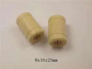 3D Printer Solid Polymer LM8UU Bearing - 8mm shaft RJMP-01-08 R Solid Plastic Bearing, 8 mm ID 3D Printer Solid Polymer LM8UU Bearing - 8mm shaft RJMP-01-08 R Solid Plastic Bearing, 8 mm ID