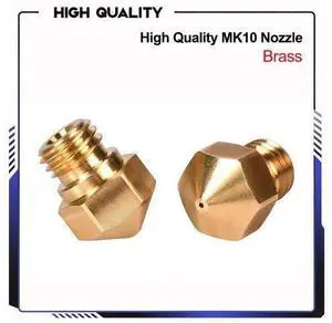 High Precision MK10 Nozzle 0.2/0.4/0.6/0.8mm Copper M7 Threaded Parts For Extrusion 1.75mm Filament Brass 3D Printer Parts High Precision MK10 Nozzle 0.2/0.4/0.6/0.8mm Copper M7 Threaded Parts For Extrusion 1.75mm Filament Brass 3D Printer Parts