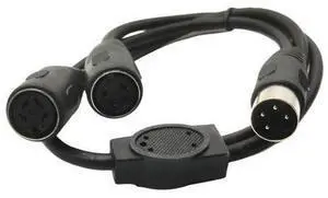 Adaptateur DIN 4 broches 1 mâle à 2 femelles, connecteur Audio Y DIN 4 broches 0.5m Adaptateur DIN 4 broches 1 mâle à 2 femelles, connecteur Audio Y DIN 4 broches 0.5m