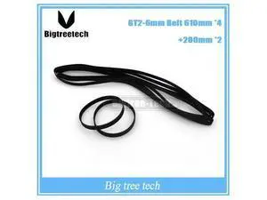 For 3D Printer part Ultimaker2 UM2 synchronous belt closed loop rubber 4*GT2-6mm Belt 610mm 2*200mm 3D0100*4+3D0101*2 For 3D Printer part Ultimaker2 UM2 synchronous belt closed loop rubber 4*GT2-6mm Belt 610mm 2*200mm 3D0100*4+3D0101*2
