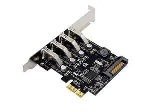 Four Ports USB 3.0 Super Fast 5Gbps PCI-E Expansion Card PCI Express Adapter Converter Card Power Supply Module For Desktop PC with 2U Low-profile Bracket Four Ports USB 3.0 Super Fast 5Gbps PCI-E Expansion Card PCI Express Adapter Converter Card Power Supply Module For Desktop PC with 2U Low-profile Bracket