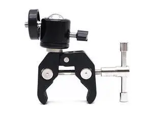 Universal Super Clip Clamp Mount with 1/4" Screw Ball Head Mount for Cameras Lights Umbrellas Hooks Shelves Plate Glass Universal Super Clip Clamp Mount with 1/4" Screw Ball Head Mount for Cameras Lights Umbrellas Hooks Shelves Plate Glass