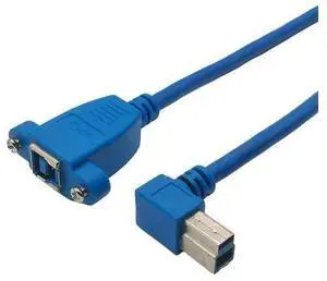 Câble d'extension USB 3.0 mâle à femelle Type B à angle droit 90 degrés 0.5m Câble d'extension USB 3.0 mâle à femelle Type B à angle droit 90 degrés 0.5m