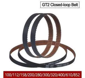 GT2 Closed Loop Timing Belt Rubber with Anti-Slip 2GT 6mm 110 280 852mm Synchronous Belts 3D Printers Parts GT2 Closed Loop Timing Belt Rubber with Anti-Slip 2GT 6mm 110 280 852mm Synchronous Belts 3D Printers Parts