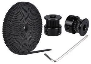 2PCS GT2 Belt 20 teeth bore 5/8mm Pulley With 2M PU With Steel GT2-6mm Open timing Belt 2GT Belt 6mm For 3D Printer parts 2PCS GT2 Belt 20 teeth bore 5/8mm Pulley With 2M PU With Steel GT2-6mm Open timing Belt 2GT Belt 6mm For 3D Printer parts