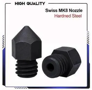Swiss MK8 Hardened Steel Nozzle M6 1.75MM Filament 3D Printer Parts for J-head hotend CR10 heat block ender3 Swiss MK8 Hardened Steel Nozzle M6 1.75MM Filament 3D Printer Parts for J-head hotend CR10 heat block ender3