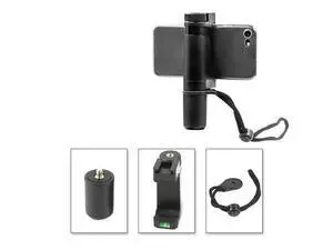Universal Handheld Mobile Phone Clamp Mount Smartphone Clip with Handle Holder with Wrist Strap for Cell Phone Universal Handheld Mobile Phone Clamp Mount Smartphone Clip with Handle Holder with Wrist Strap for Cell Phone