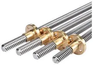 T8 Lead Screw 350/380MM with Copper Nut OD 8mm Pitch 2mm Thread 8mm Length 350mm trapezoidal spindle screw For 3D Printer parts T8 Lead Screw 350/380MM with Copper Nut OD 8mm Pitch 2mm Thread 8mm Length 350mm trapezoidal spindle screw For 3D Printer parts