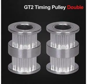 GT2 Timing Pulley Double 20 Teeth Round Headed Synchronous Wheel Gear 20 teeth Bore 5/8mmFor Belt 3D Printer Parts GT2 Timing Pulley Double 20 Teeth Round Headed Synchronous Wheel Gear 20 teeth Bore 5/8mmFor Belt 3D Printer Parts