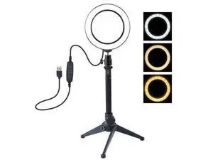 3 in 1 Mini LED Ring Light Kit + Desktop Tripod + Balll Head for Selfie Make Up 3 in 1 Mini LED Ring Light Kit + Desktop Tripod + Balll Head for Selfie Make Up