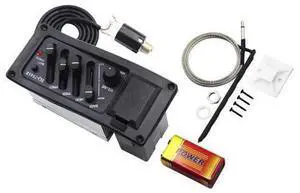ECUALIZADOR DE guitarra acústica, EQ-7545R piezoeléctrico, preamplificador, sintonizador, 4 bandas ECUALIZADOR DE guitarra acústica, EQ-7545R piezoeléctrico, preamplificador, sintonizador, 4 bandas