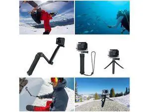 3 Way Handheld Selfie Stick for Gopro Hero 9 8 7 5 6 4 3 Series Foldable Install Tripod Stand 3 In 1 Gopro Accessories 3 Way Handheld Selfie Stick for Gopro Hero 9 8 7 5 6 4 3 Series Foldable Install Tripod Stand 3 In 1 Gopro Accessories