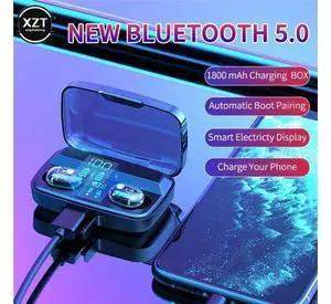 Bluetooth 5.0 Wireless Headphones with Microphone Sports Waterproof TWS Earphones HIFI Stereo Noise Cancelling Headset Earbuds Bluetooth 5.0 Wireless Headphones with Microphone Sports Waterproof TWS Earphones HIFI Stereo Noise Cancelling Headset Earbuds