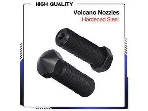 Hardened Steel Volcano Nozzle M6 3D Printer Parts for PEI PEEK or Carbon fiber filament E3D Volcano hotend Extruder Hardened Steel Volcano Nozzle M6 3D Printer Parts for PEI PEEK or Carbon fiber filament E3D Volcano hotend Extruder