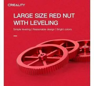 CREALTIY 3D Ender-3/Ender-6 Printer Accessories 4Pcs/Bundle Large Size Red Heated Bed Aluminum Hand Twist Leveling Nut CREALTIY 3D Ender-3/Ender-6 Printer Accessories 4Pcs/Bundle Large Size Red Heated Bed Aluminum Hand Twist Leveling Nut