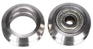 3D Printer penbuilds V-type wheel with or without 625ZZ Bearings Stainless steel Metal Double V Pulley Gear Aluminum extrusion 3D Printer penbuilds V-type wheel with or without 625ZZ Bearings Stainless steel Metal Double V Pulley Gear Aluminum extrusion