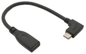 USB C Extension Câble 20cm Angle Droit 90 Degrés Adaptateur USB 3.1 (10gbps) Type C Mâle à Femelle pour Ordinateur Portable/Tablette/Téléphone Portable USB C Extension Câble 20cm Angle Droit 90 Degrés Adaptateur USB 3.1 (10gbps) Type C Mâle à Femelle pour Ordinateur Portable/Tablette/Téléphone Portable