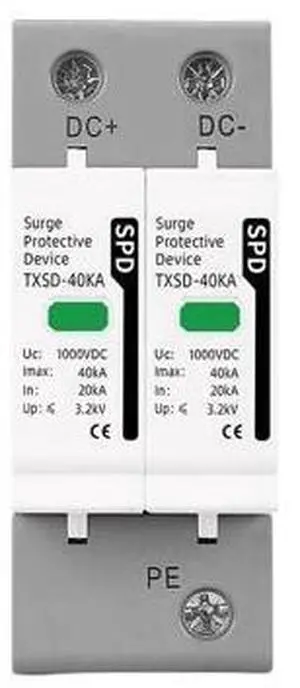 DC SPD Surge Protective Device 600V 1000V 2P 20KA 40KA 60KA Voltage Protector Solar PV Photovoltaic Arrester DC SPD Surge Protective Device 600V 1000V 2P 20KA 40KA 60KA Voltage Protector Solar PV Photovoltaic Arrester