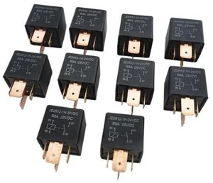 10PCS JD2912 4Pins NO(Normal Open) 80A DC24V Coil Auto Car Relay 28VDC Contact Capacity High Power Automotive Electrical Relay 10PCS JD2912 4Pins NO(Normal Open) 80A DC24V Coil Auto Car Relay 28VDC Contact Capacity High Power Automotive Electrical Relay